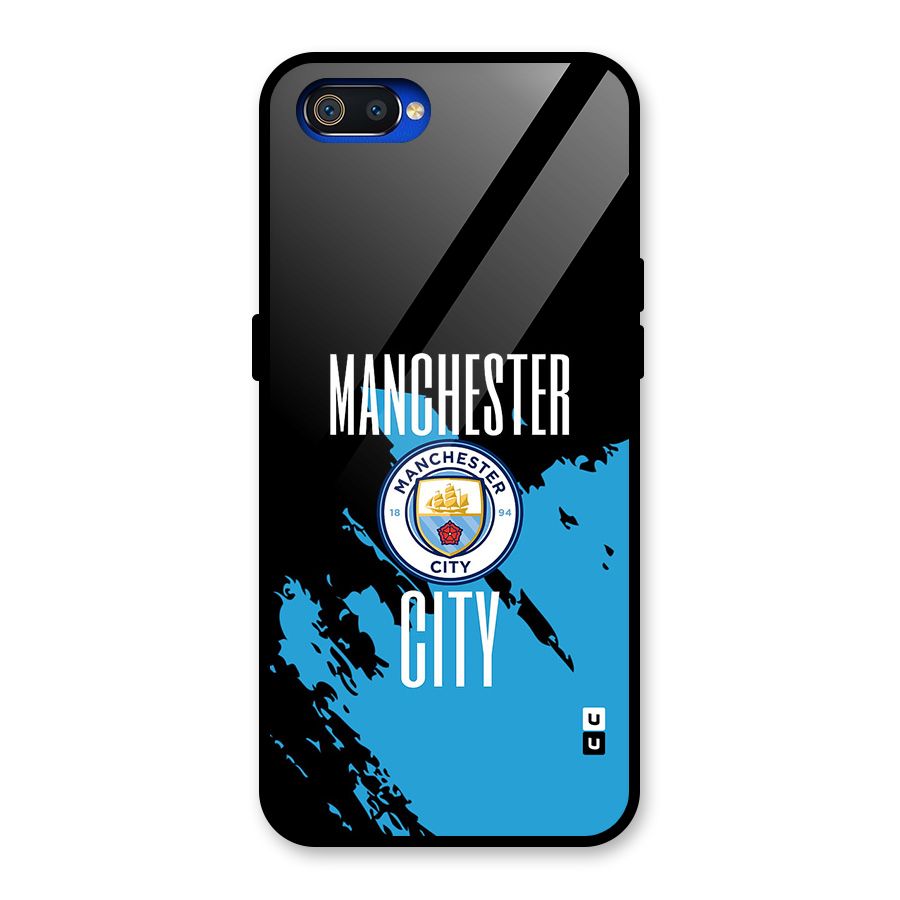 Abstract Manchester Glass Back Case for Realme C2