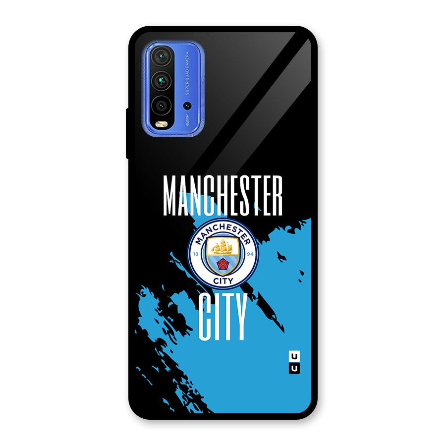Abstract Manchester Glass Back Case for Redmi 9 Power