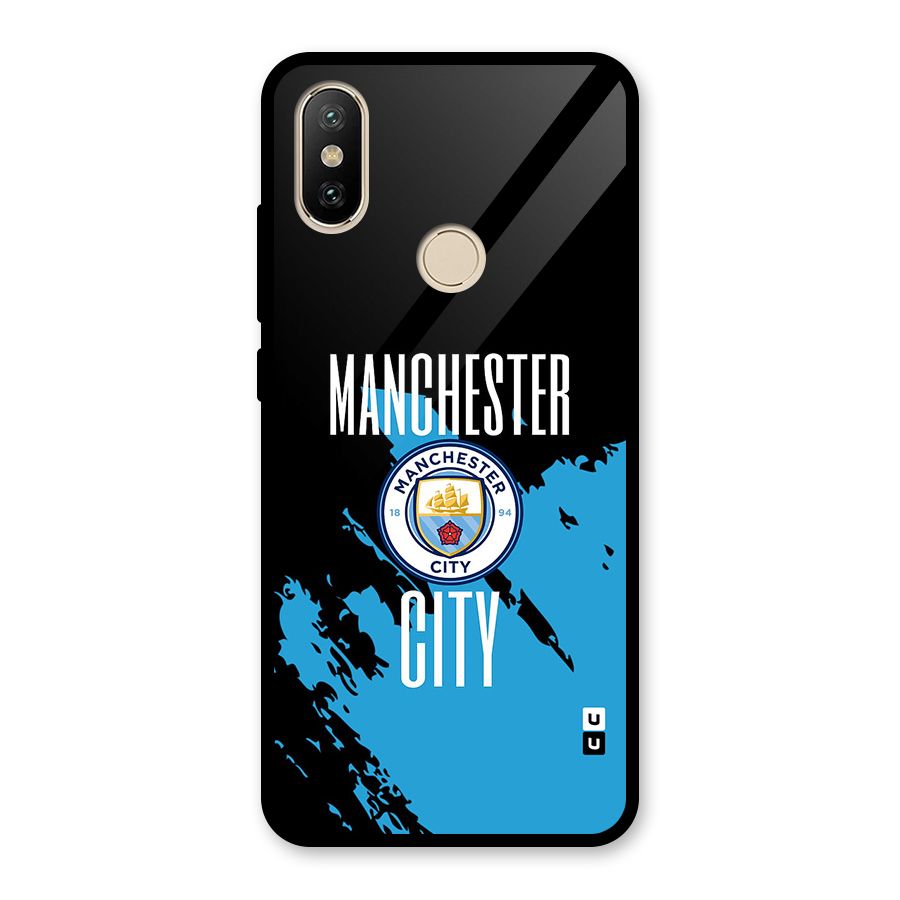 Abstract Manchester Glass Back Case for Redmi A2