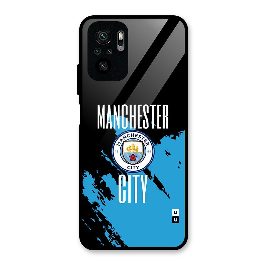 Abstract Manchester Glass Back Case for Redmi Note 10S
