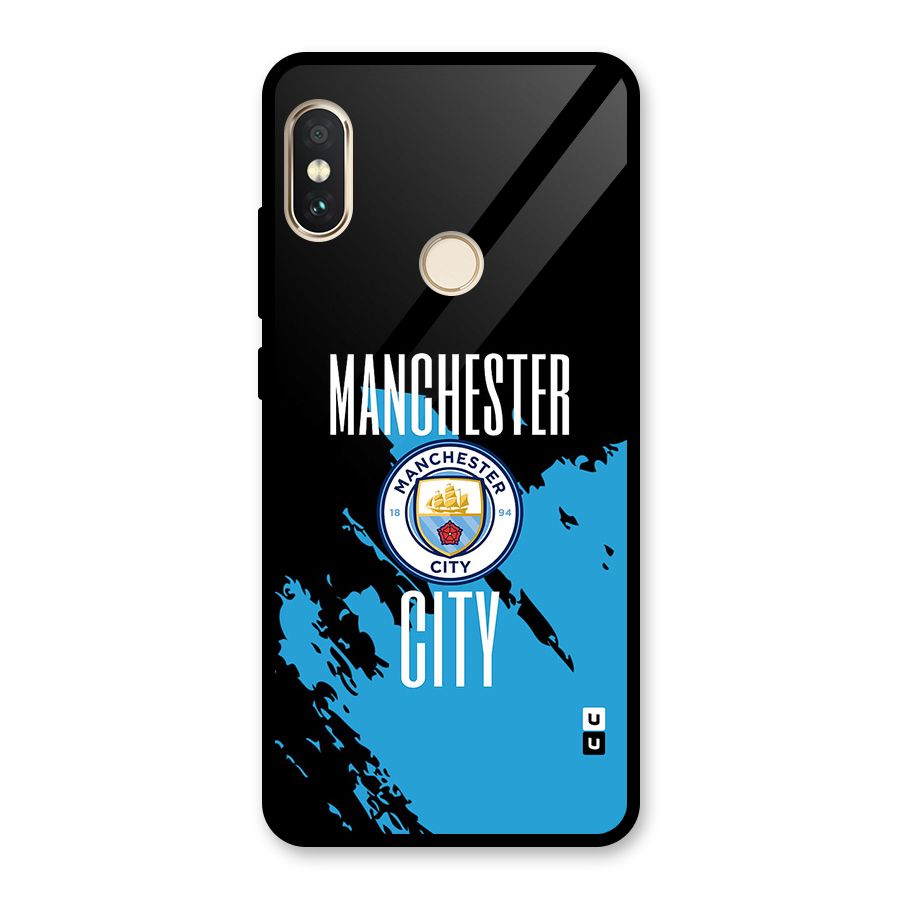 Abstract Manchester Glass Back Case for Redmi Note 5 Pro