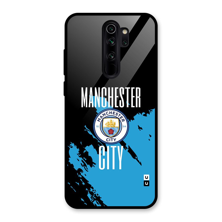 Abstract Manchester Glass Back Case for Redmi Note 8 Pro