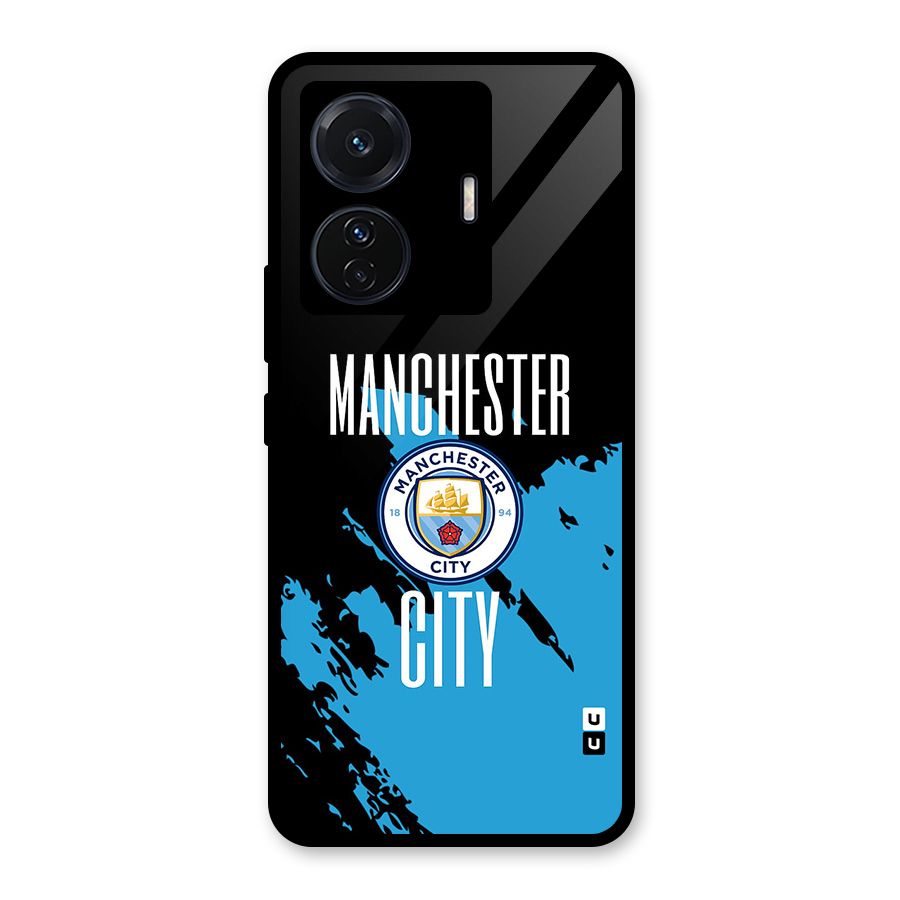 Abstract Manchester Glass Back Case for Vivo T1 Pro