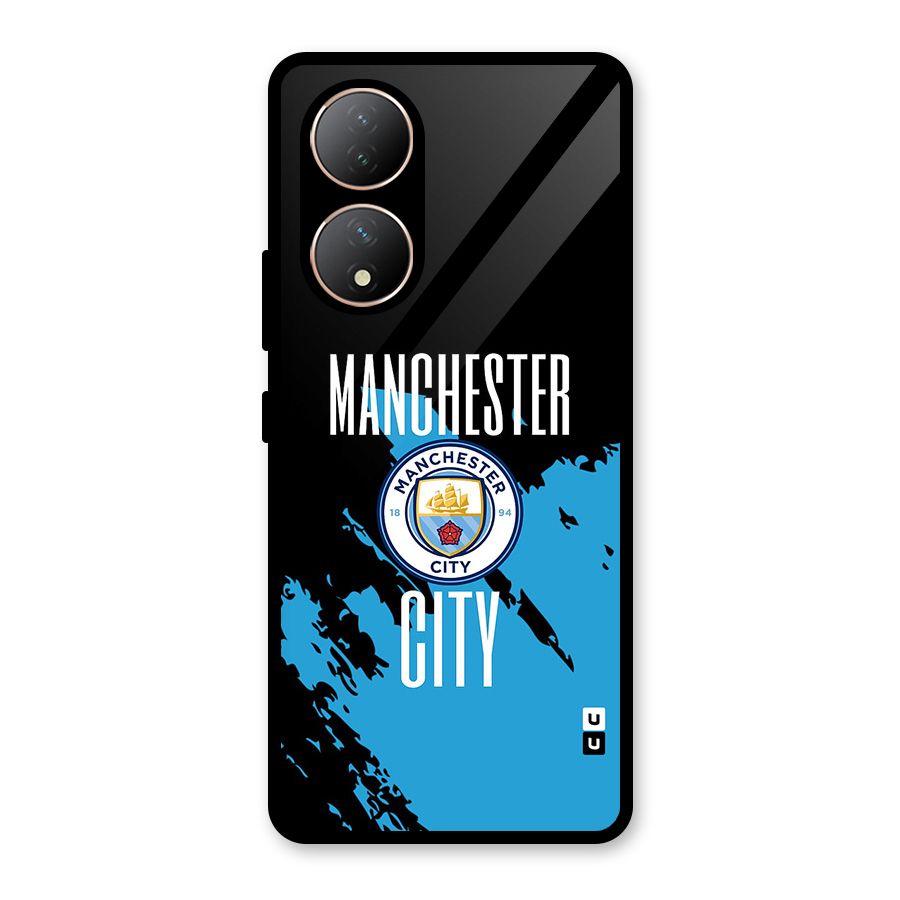 Abstract Manchester Glass Back Case for Vivo T2