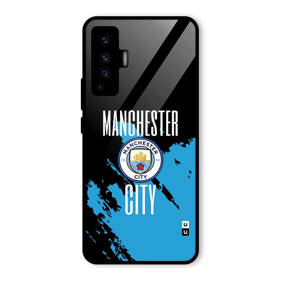 Abstract Manchester Glass Back Case for Vivo X50