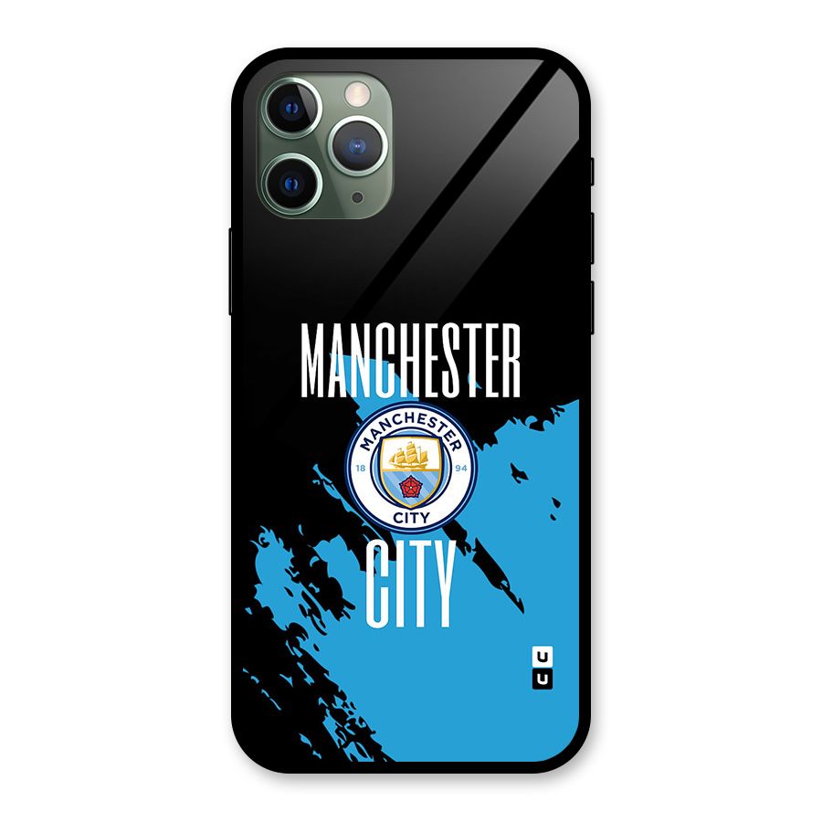 Abstract Manchester Glass Back Case for iPhone 11 Pro