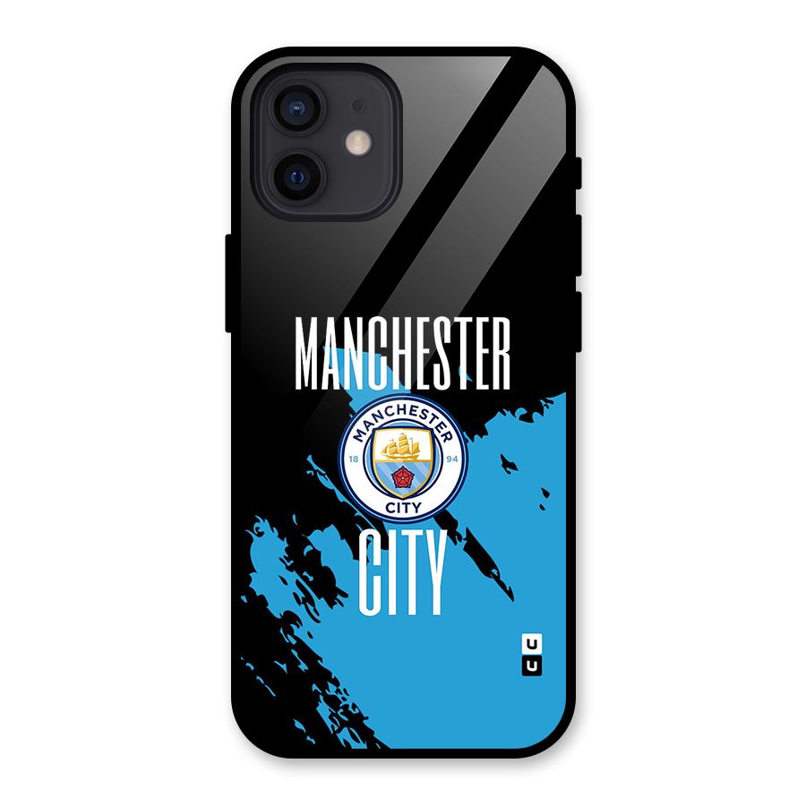 Abstract Manchester Glass Back Case for iPhone 12