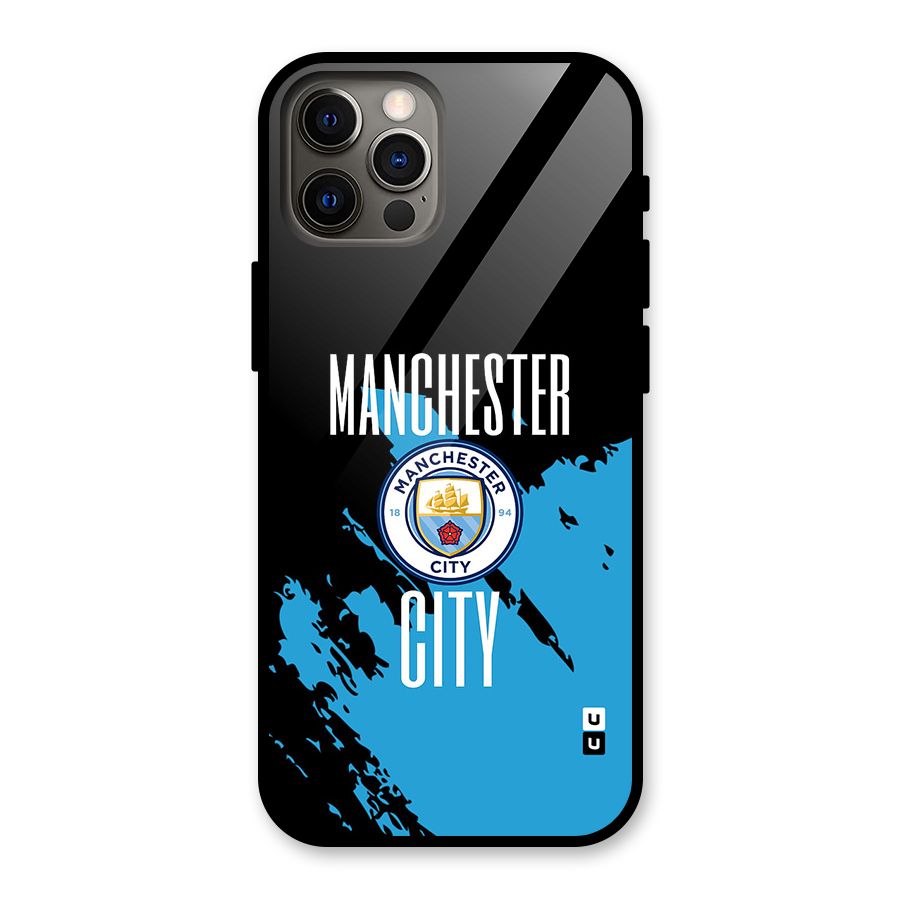 Abstract Manchester Glass Back Case for iPhone 12 Pro