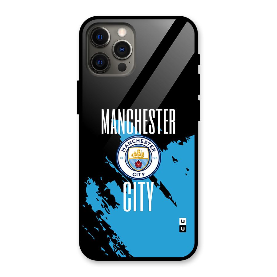 Abstract Manchester Glass Back Case for iPhone 12 Pro Max