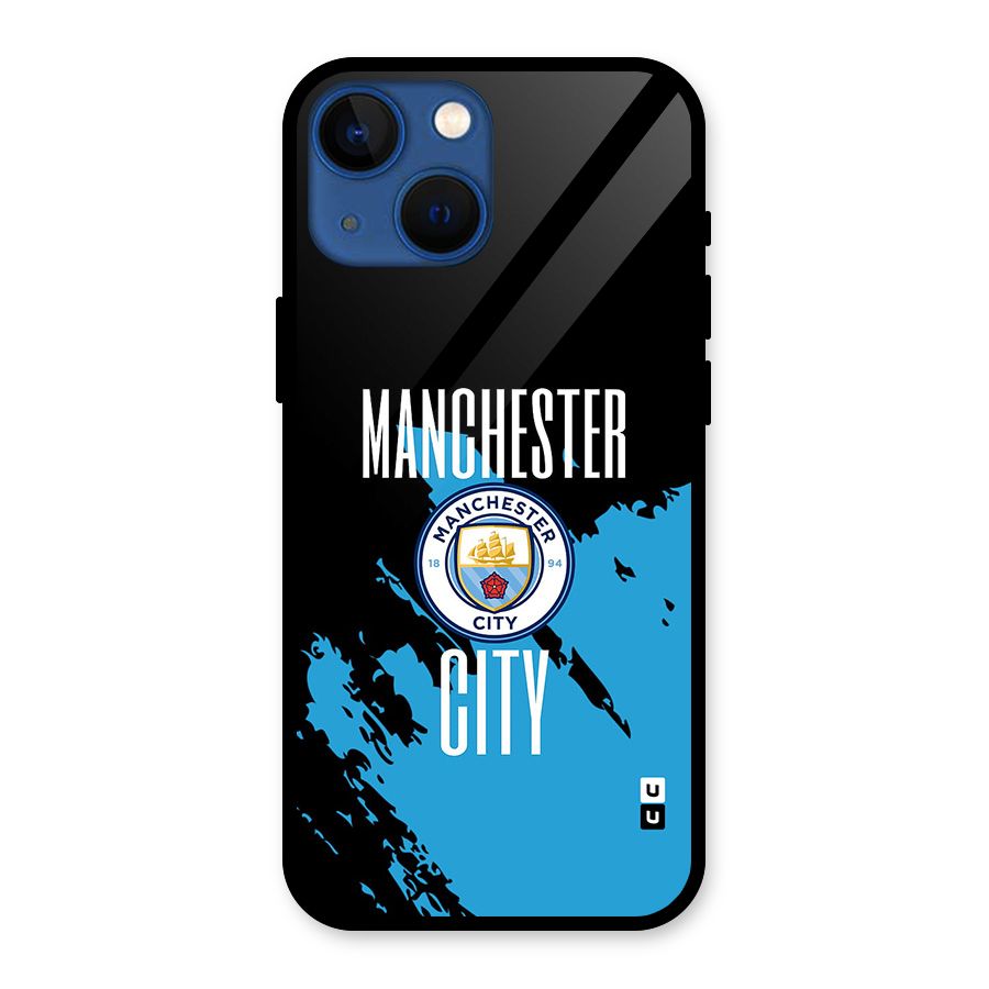 Abstract Manchester Glass Back Case for iPhone 13 Mini