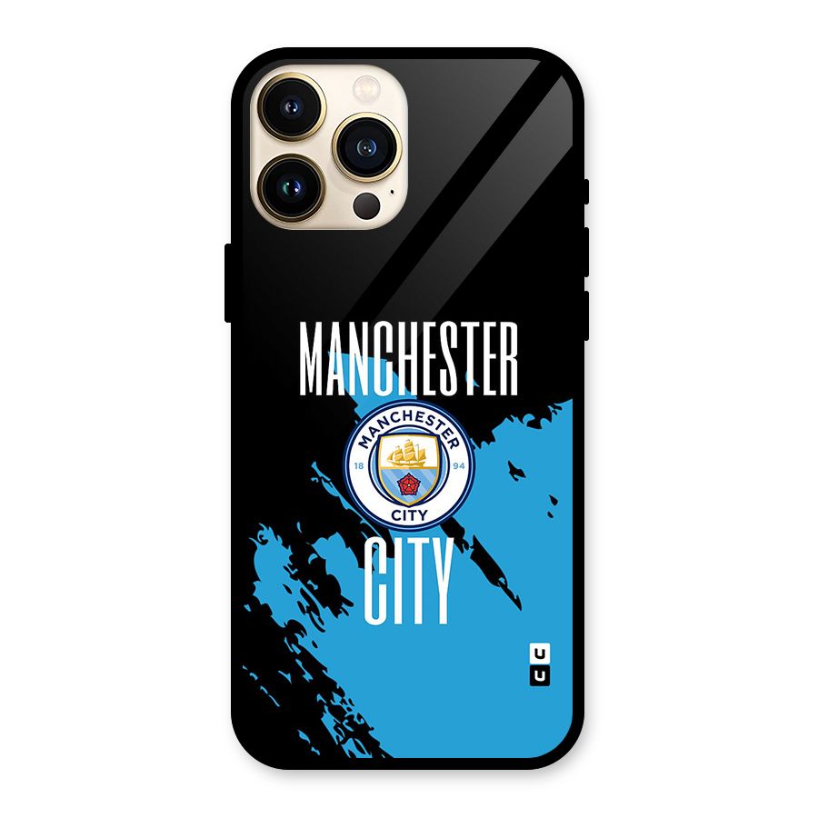 Abstract Manchester Glass Back Case for iPhone 13 Pro Max