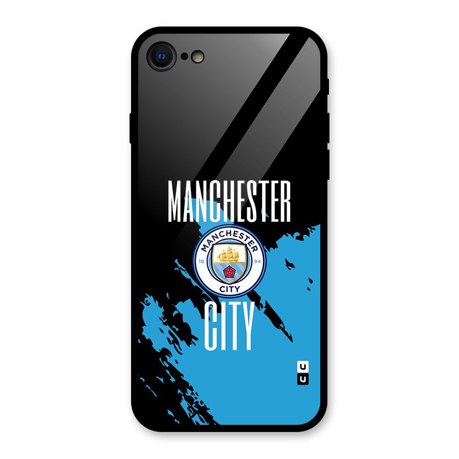 Abstract Manchester Glass Back Case for iPhone 7