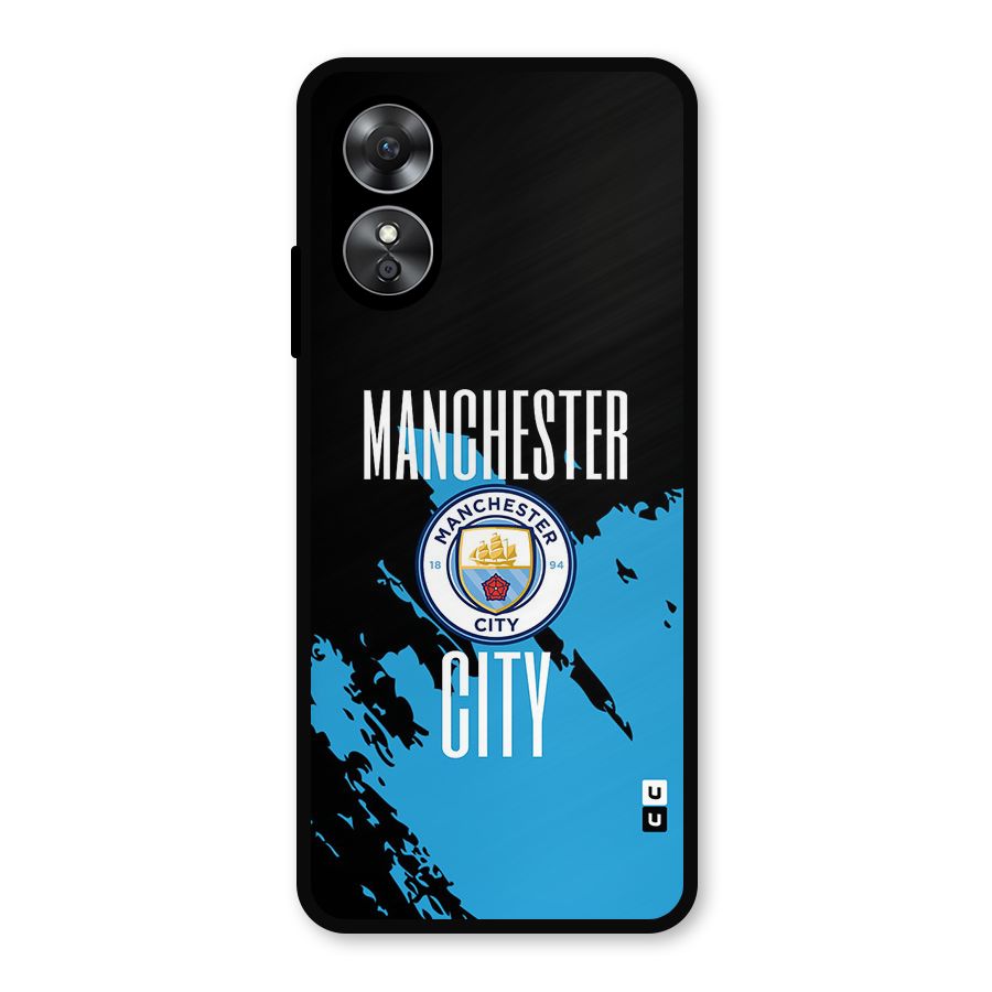 Abstract Manchester Metal Back Case for Oppo A17