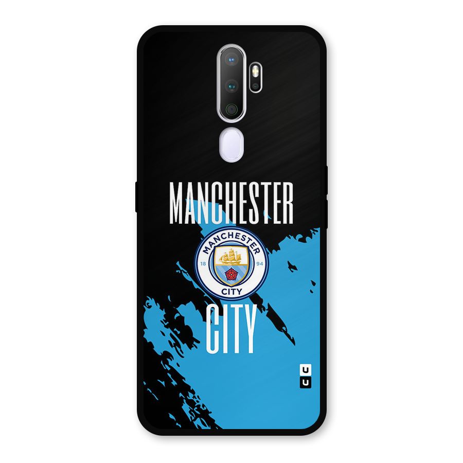 Abstract Manchester Metal Back Case for Oppo A9 (2020)