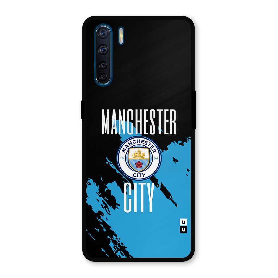 Abstract Manchester Metal Back Case for Oppo F15