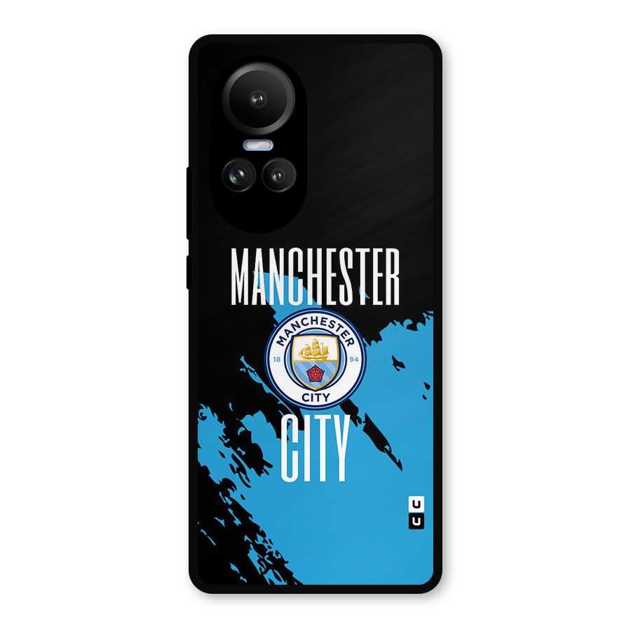 Abstract Manchester Metal Back Case for Oppo Reno10