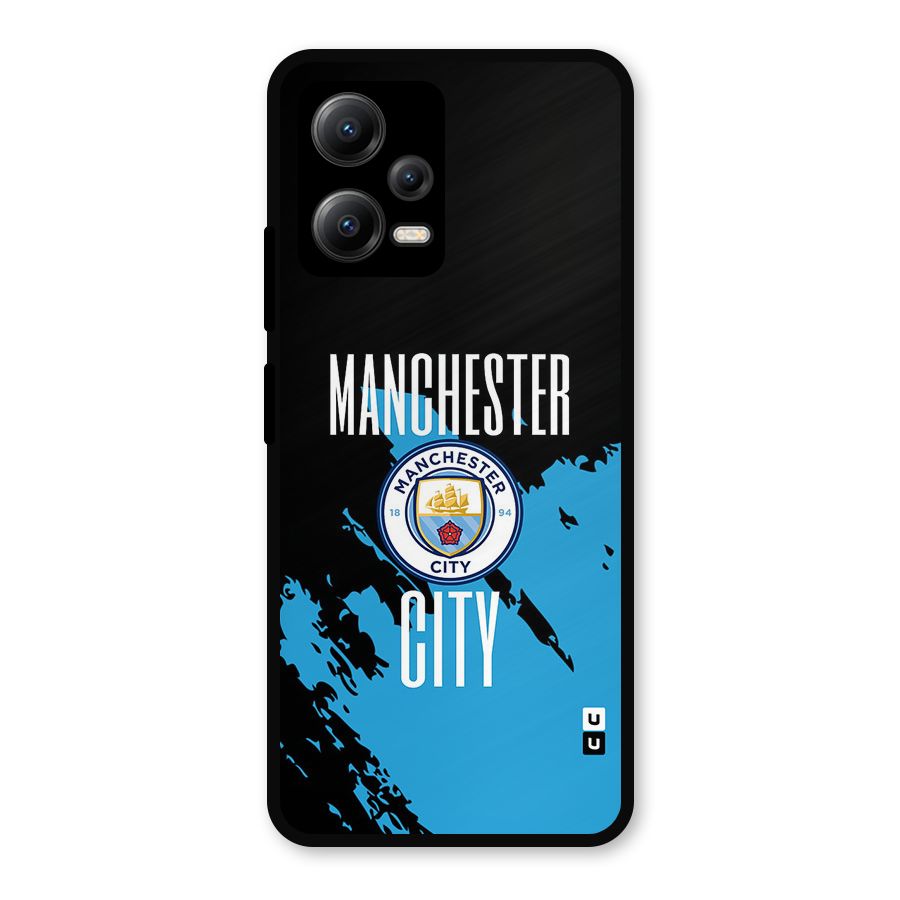 Abstract Manchester Metal Back Case for Redmi Note 12 5G