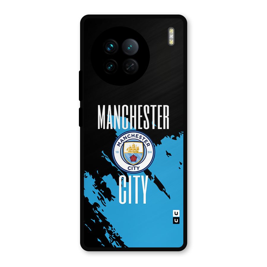 Abstract Manchester Metal Back Case for Vivo X90