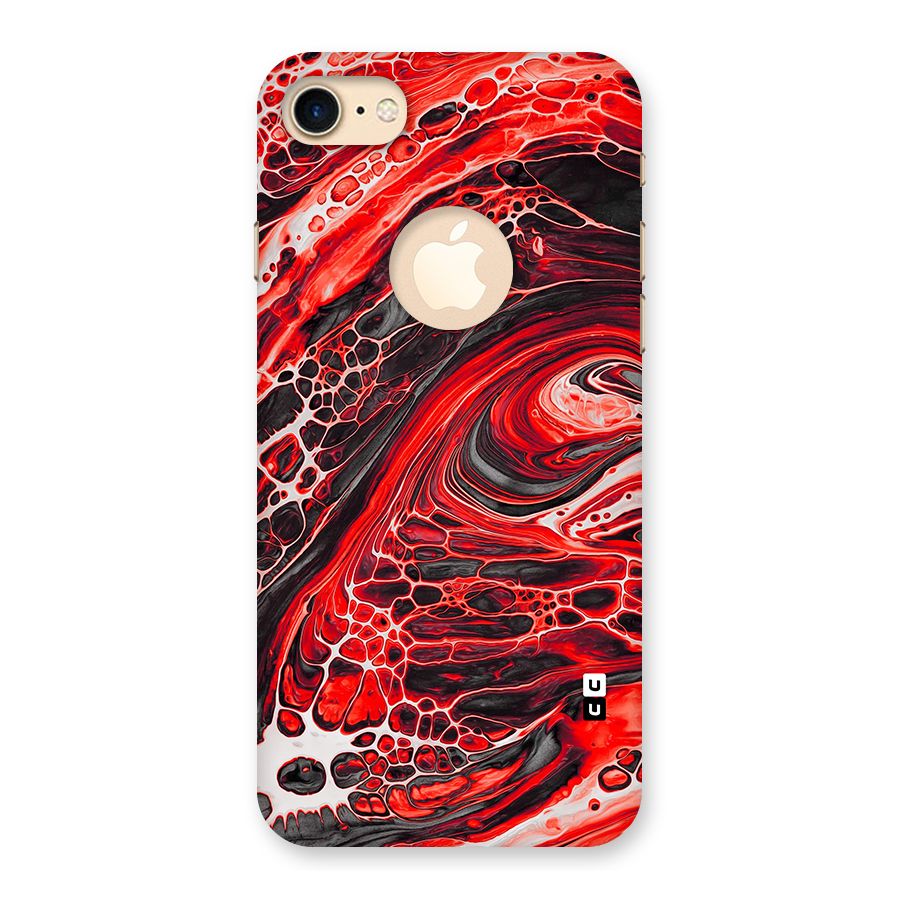 Abstract Pattern Gradient Marbled Back Case for iPhone 7 Logo Cut