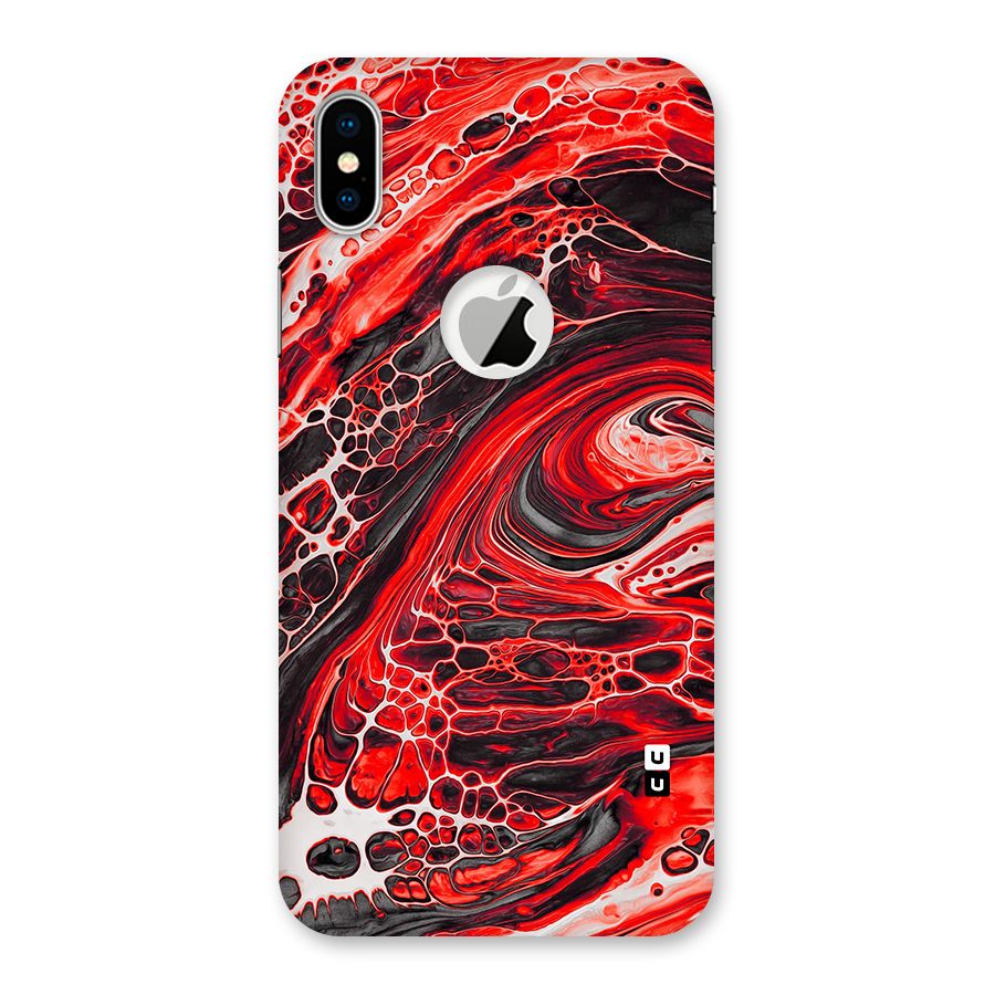 Abstract Pattern Gradient Marbled Back Case for iPhone X Logo Cut