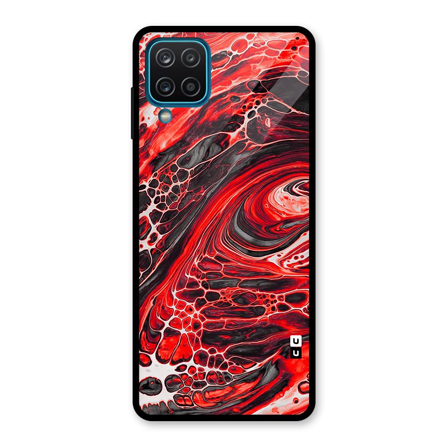 Abstract Pattern Gradient Marbled Glass Back Case for Galaxy A12