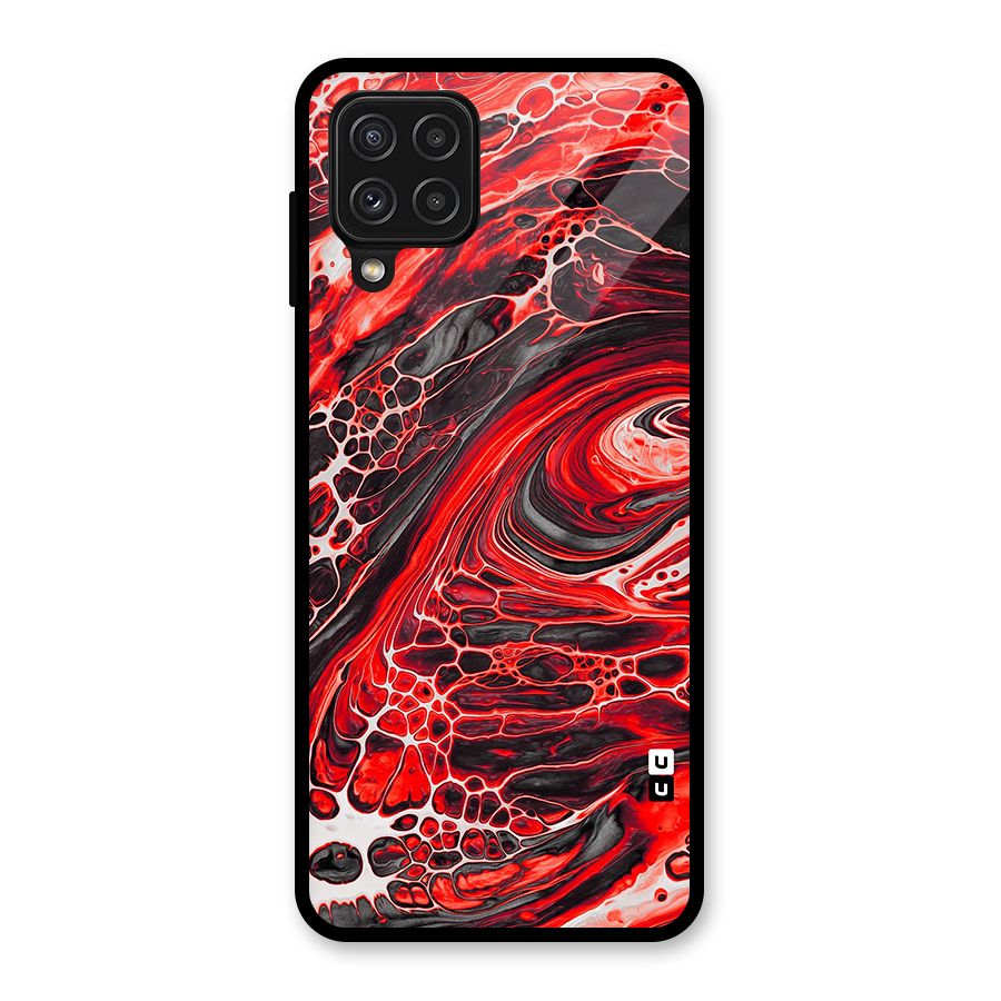 Abstract Pattern Gradient Marbled Glass Back Case for Galaxy A22 4G