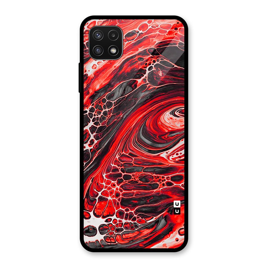 Abstract Pattern Gradient Marbled Glass Back Case for Galaxy A22 5G