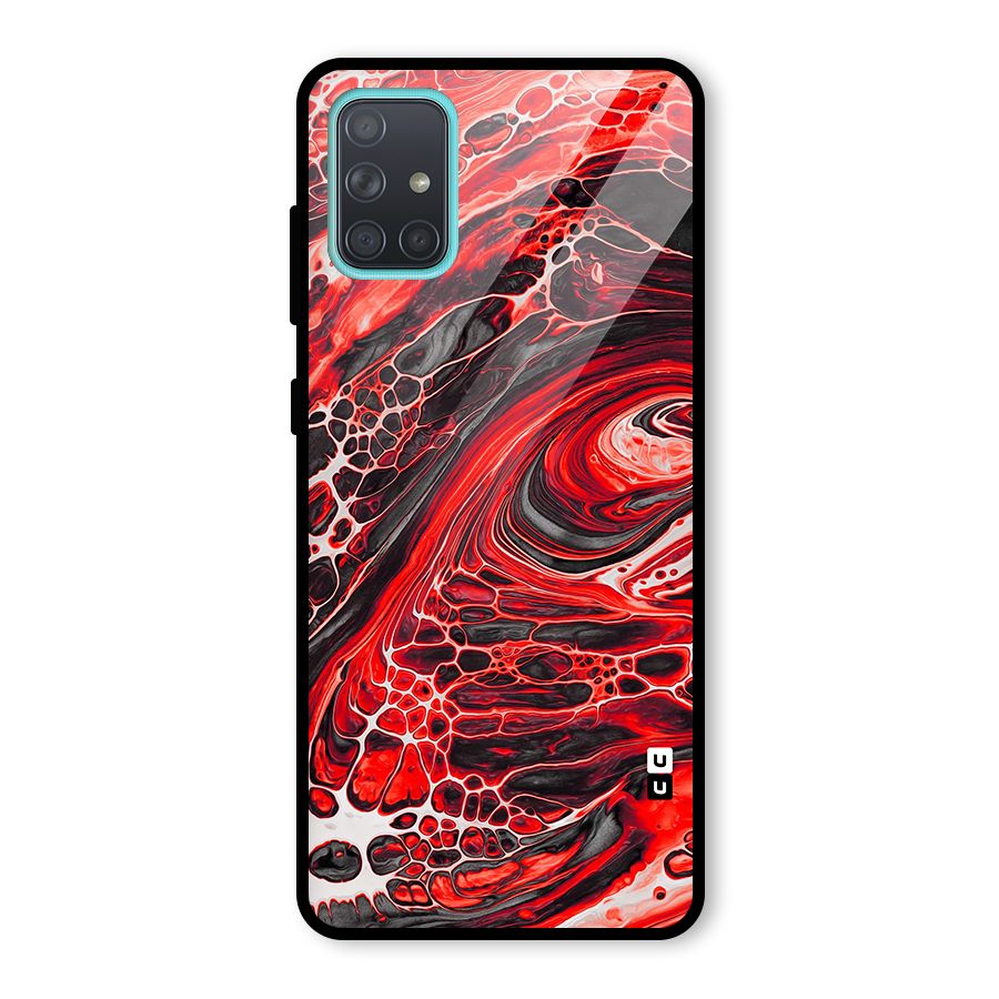 Abstract Pattern Gradient Marbled Glass Back Case for Galaxy A71