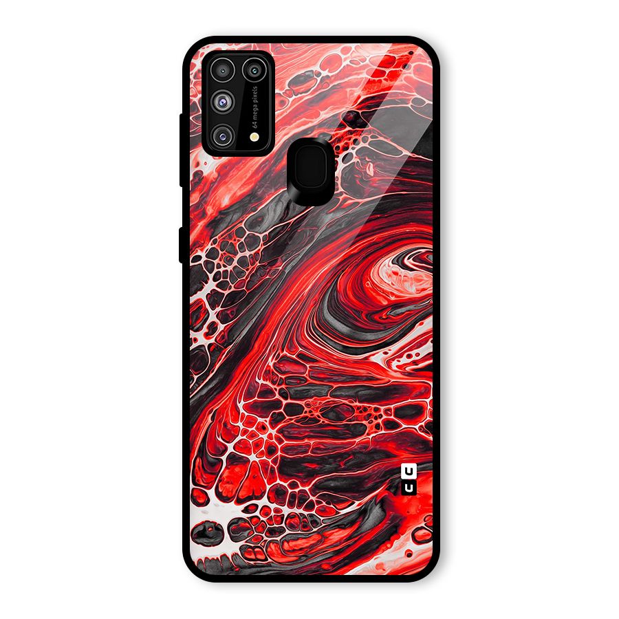 Abstract Pattern Gradient Marbled Glass Back Case for Galaxy F41