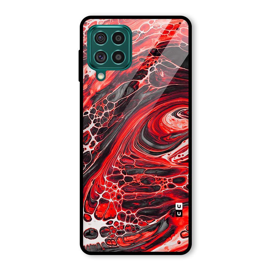 Abstract Pattern Gradient Marbled Glass Back Case for Galaxy F62