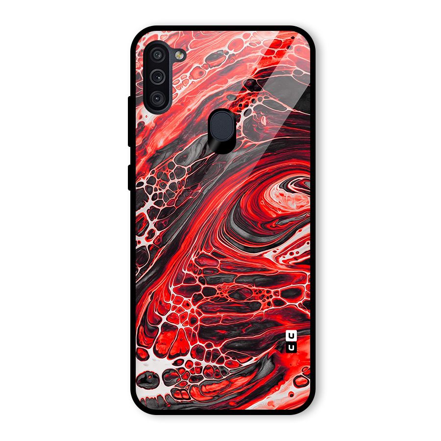 Abstract Pattern Gradient Marbled Glass Back Case for Galaxy M11