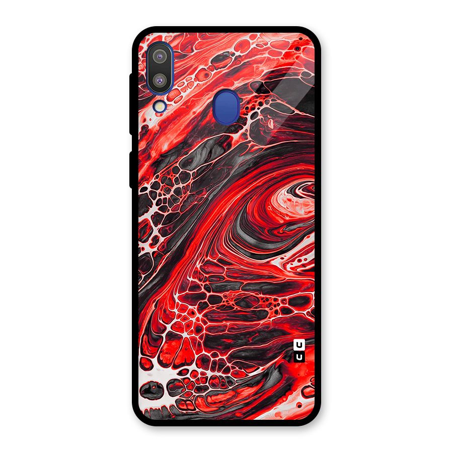 Abstract Pattern Gradient Marbled Glass Back Case for Galaxy M20