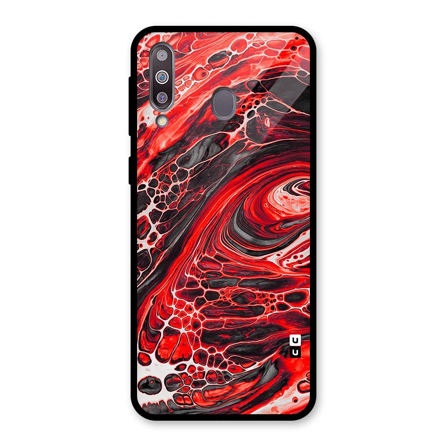 Abstract Pattern Gradient Marbled Glass Back Case for Galaxy M30