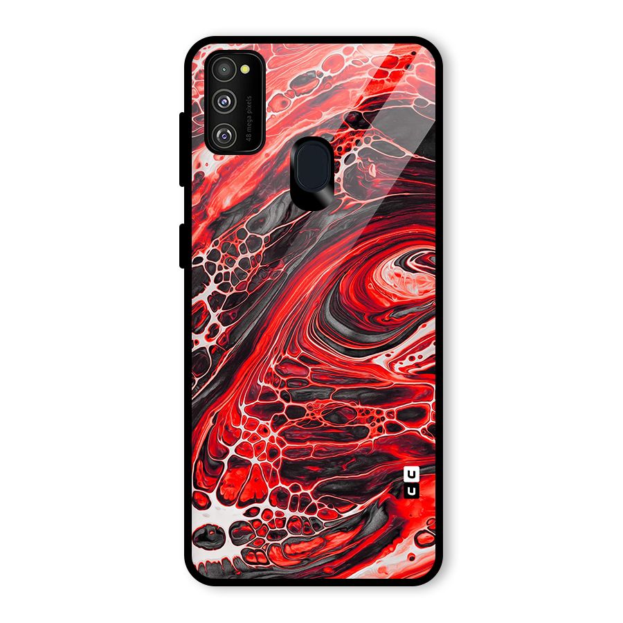 Abstract Pattern Gradient Marbled Glass Back Case for Galaxy M30s