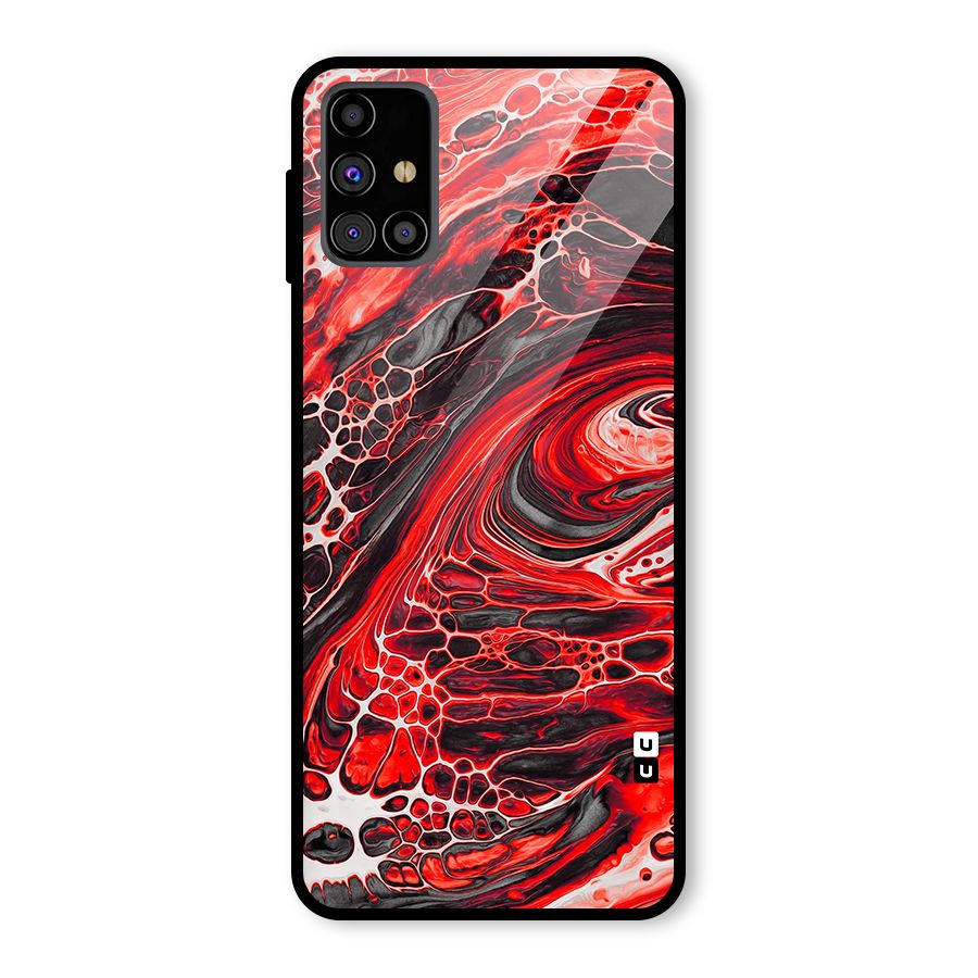 Abstract Pattern Gradient Marbled Glass Back Case for Galaxy M31s