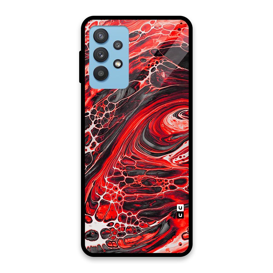Abstract Pattern Gradient Marbled Glass Back Case for Galaxy M32 5G
