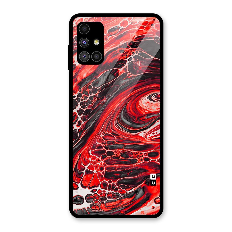 Abstract Pattern Gradient Marbled Glass Back Case for Galaxy M51