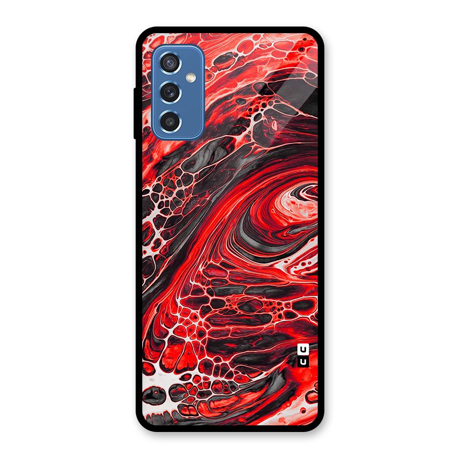 Abstract Pattern Gradient Marbled Glass Back Case for Galaxy M52 5G
