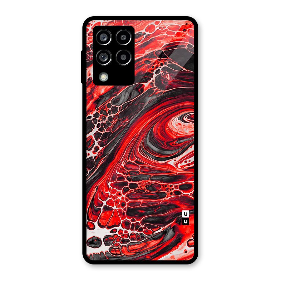 Abstract Pattern Gradient Marbled Glass Back Case for Galaxy M53 5G