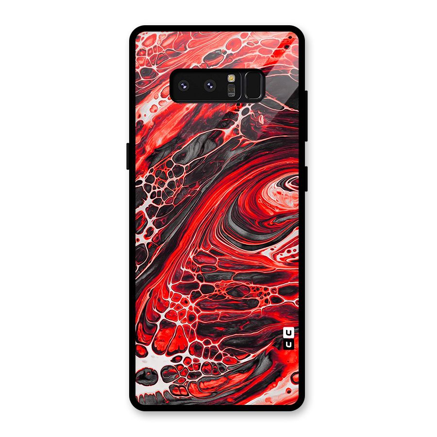 Abstract Pattern Gradient Marbled Glass Back Case for Galaxy Note 8