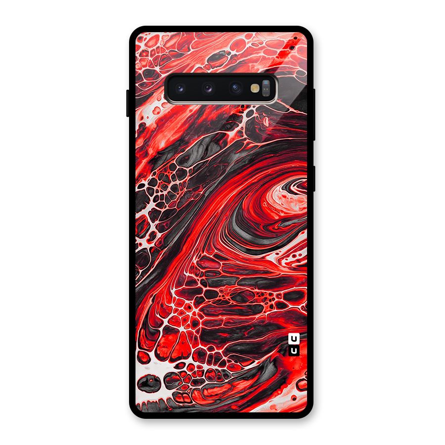 Abstract Pattern Gradient Marbled Glass Back Case for Galaxy S10 Plus