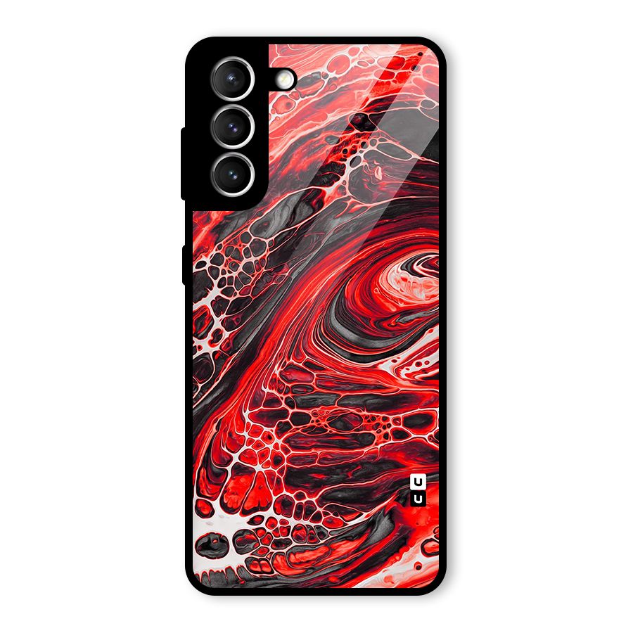 Abstract Pattern Gradient Marbled Glass Back Case for Galaxy S21 5G
