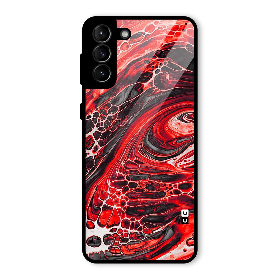 Abstract Pattern Gradient Marbled Glass Back Case for Galaxy S21 Plus