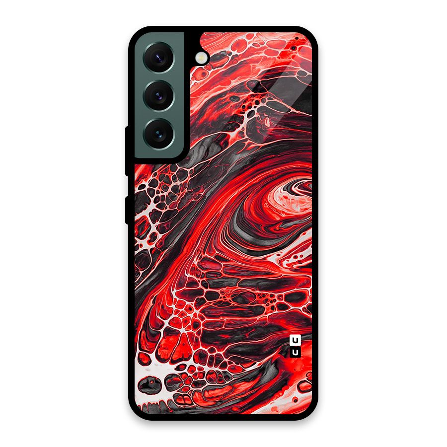 Abstract Pattern Gradient Marbled Glass Back Case for Galaxy S22 5G