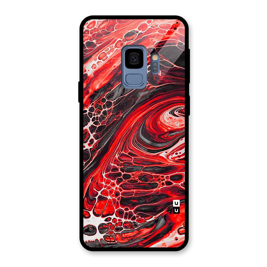Abstract Pattern Gradient Marbled Glass Back Case for Galaxy S9