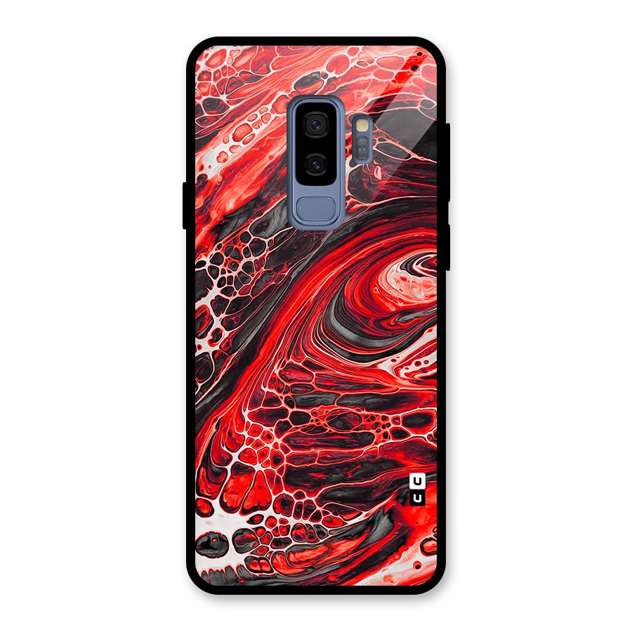 Abstract Pattern Gradient Marbled Glass Back Case for Galaxy S9 Plus