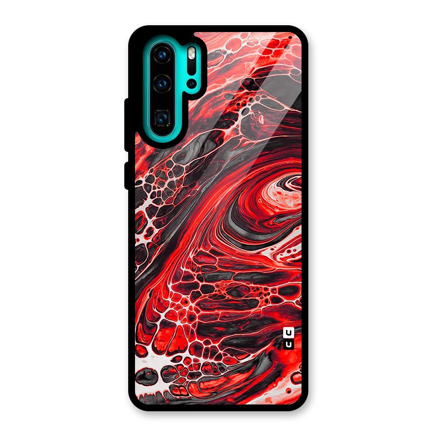 Abstract Pattern Gradient Marbled Glass Back Case for Huawei P30 Pro