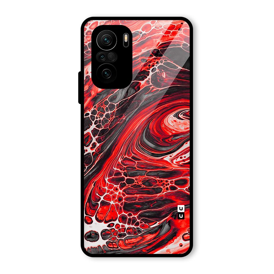 Abstract Pattern Gradient Marbled Glass Back Case for Mi 11X Pro