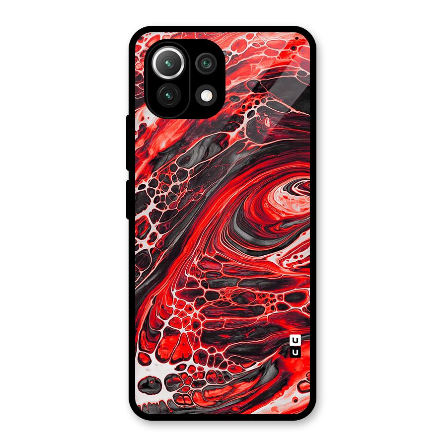 Abstract Pattern Gradient Marbled Glass Back Case for Mi 11 Lite