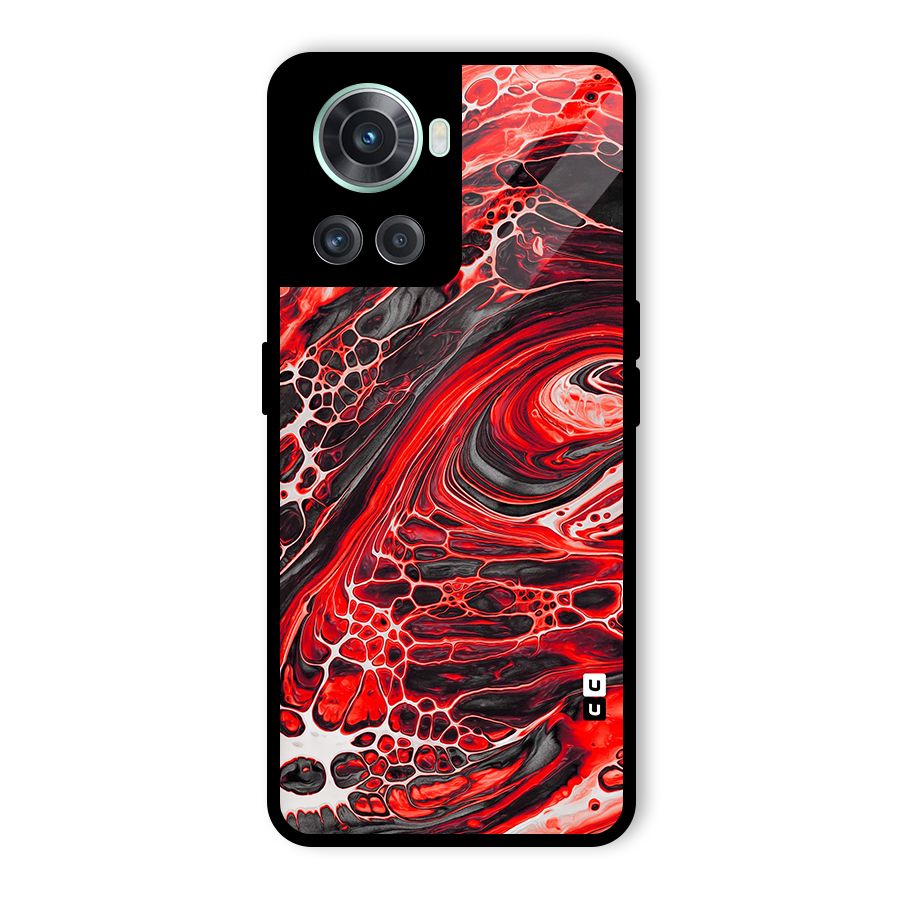 Abstract Pattern Gradient Marbled Glass Back Case for OnePlus 10R